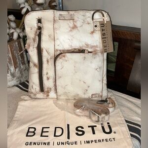 NWT Bed Stu Aiken Leather Crossbody Convertible Bag Nectar Lux Retail $280